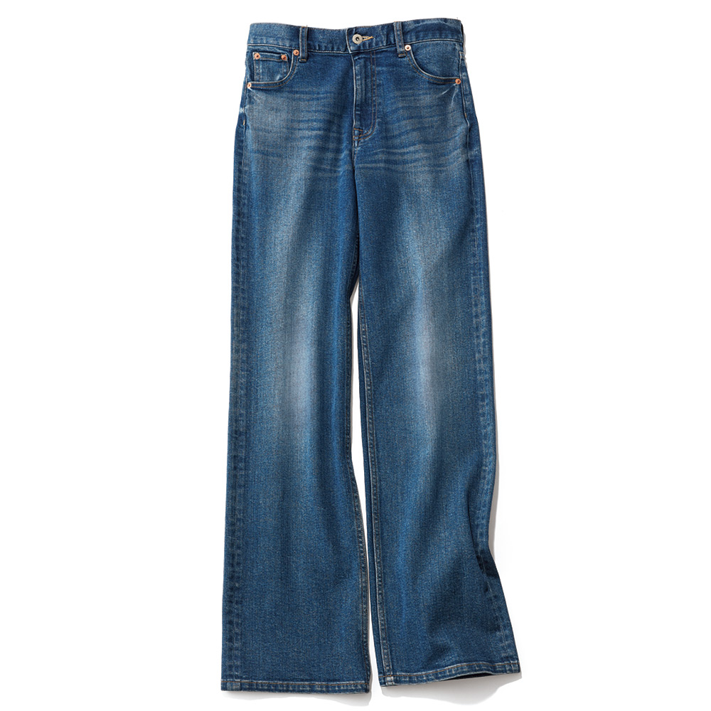 ≪股下丈74cm≫ ウォッシュ加工 ストレート デニムパンツ ジーンズ デニムパンツ パンツ 187603