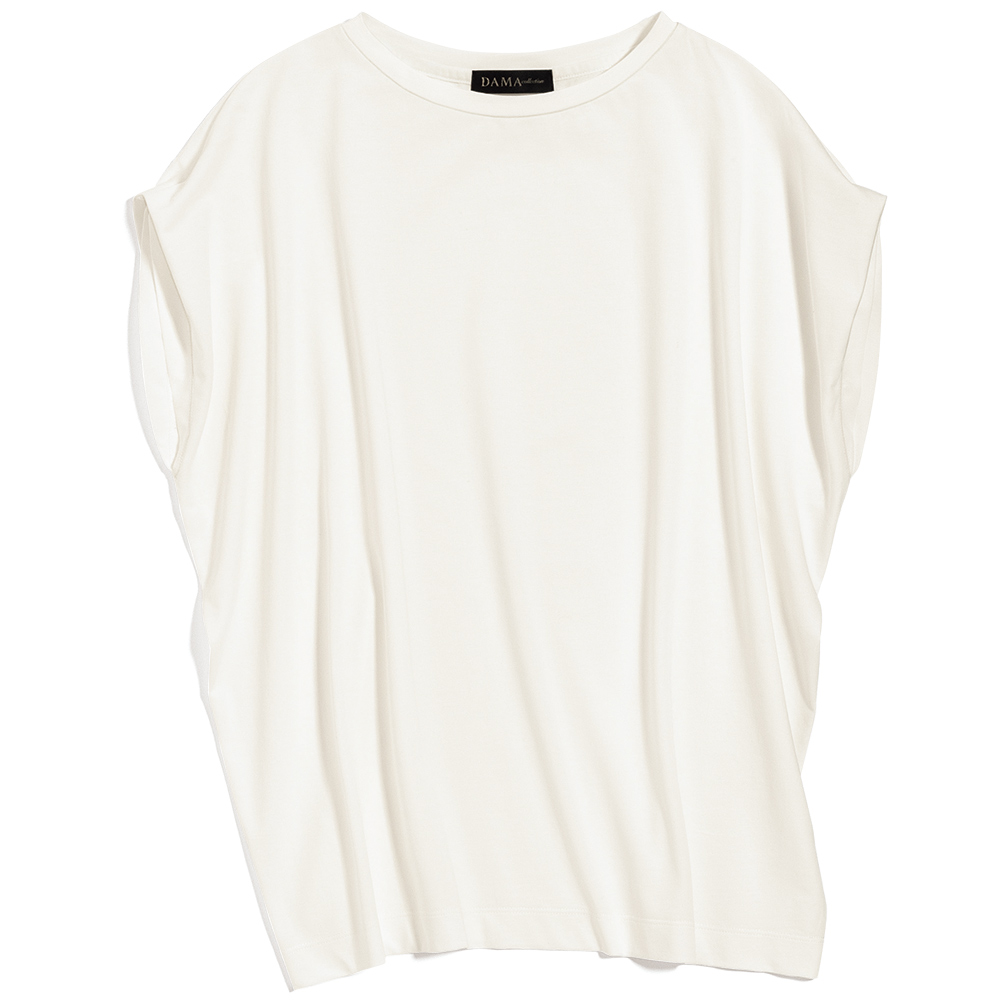 フレスカ クロスジャージー タック入り Tシャツ プルオーバー シャツ ブラウス 188102