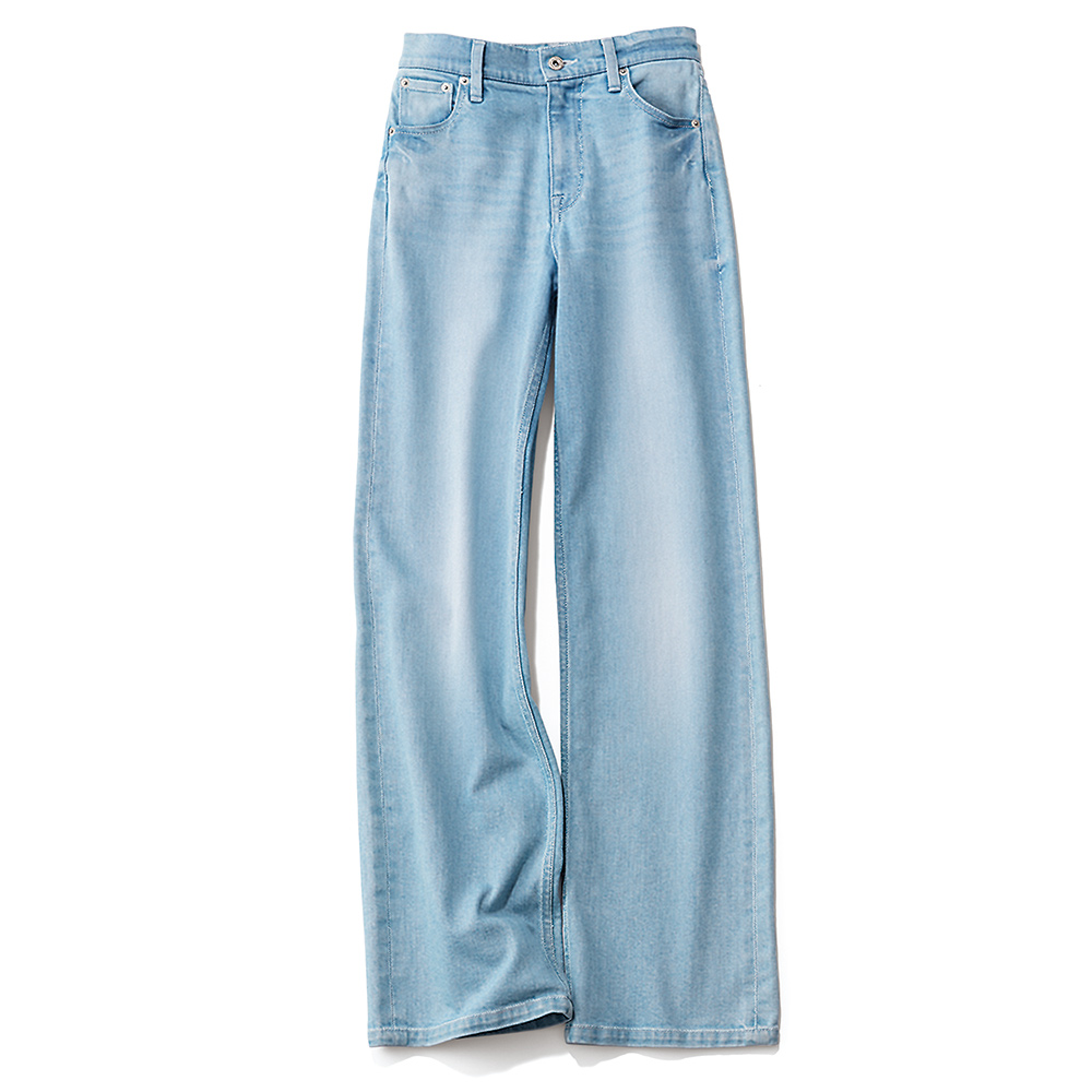 ≪股下丈74cm≫ ウォッシュ加工 ストレート デニムパンツ ジーンズ デニムパンツ パンツ 128604