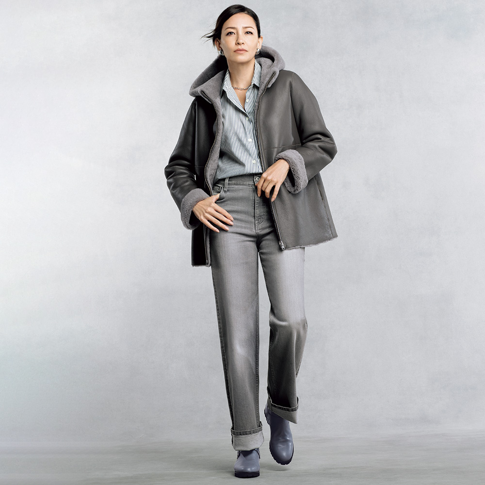 ≪股下丈74cm≫ ウォッシュ加工 ストレート デニムパンツ ジーンズ デニムパンツ パンツ 128604