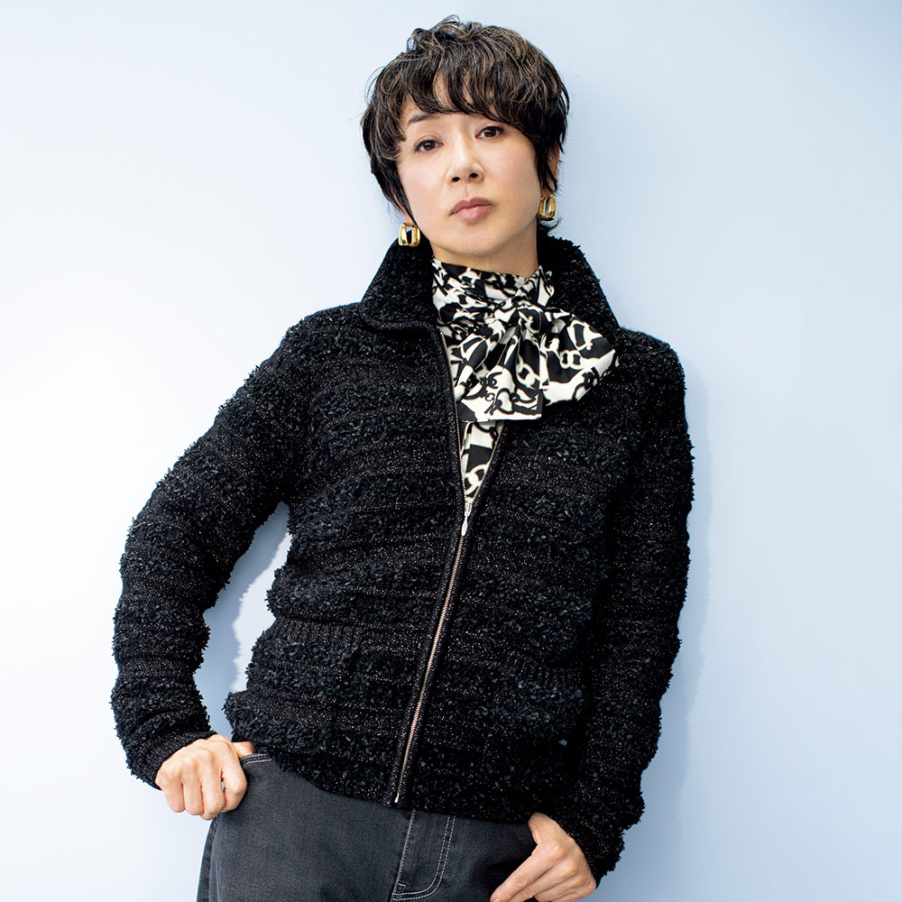 styling/ ミックスヤーンニットジャケット ツイード調 ミックスヤーン ニットジャケット 通販 - ディノス