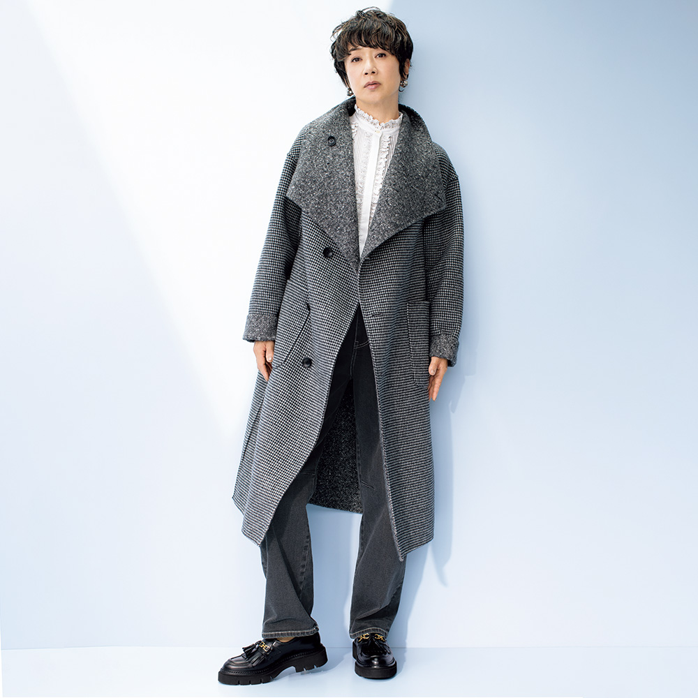 NIKKE」 マフ千鳥＆ツイード リバーシブル コート 通販 - ディノス