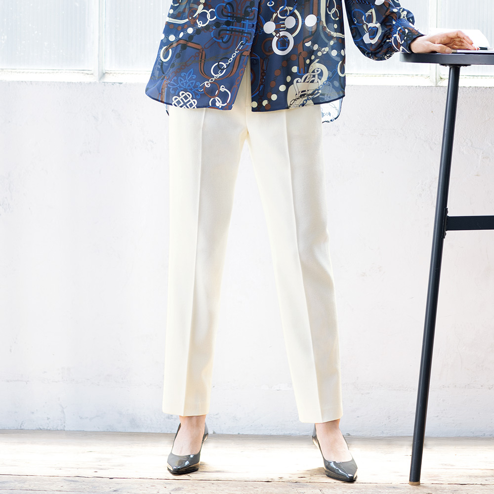 ≪股下丈70cm≫ ウールサキソニー テーパードパンツ テーパードパンツ パンツ 124604