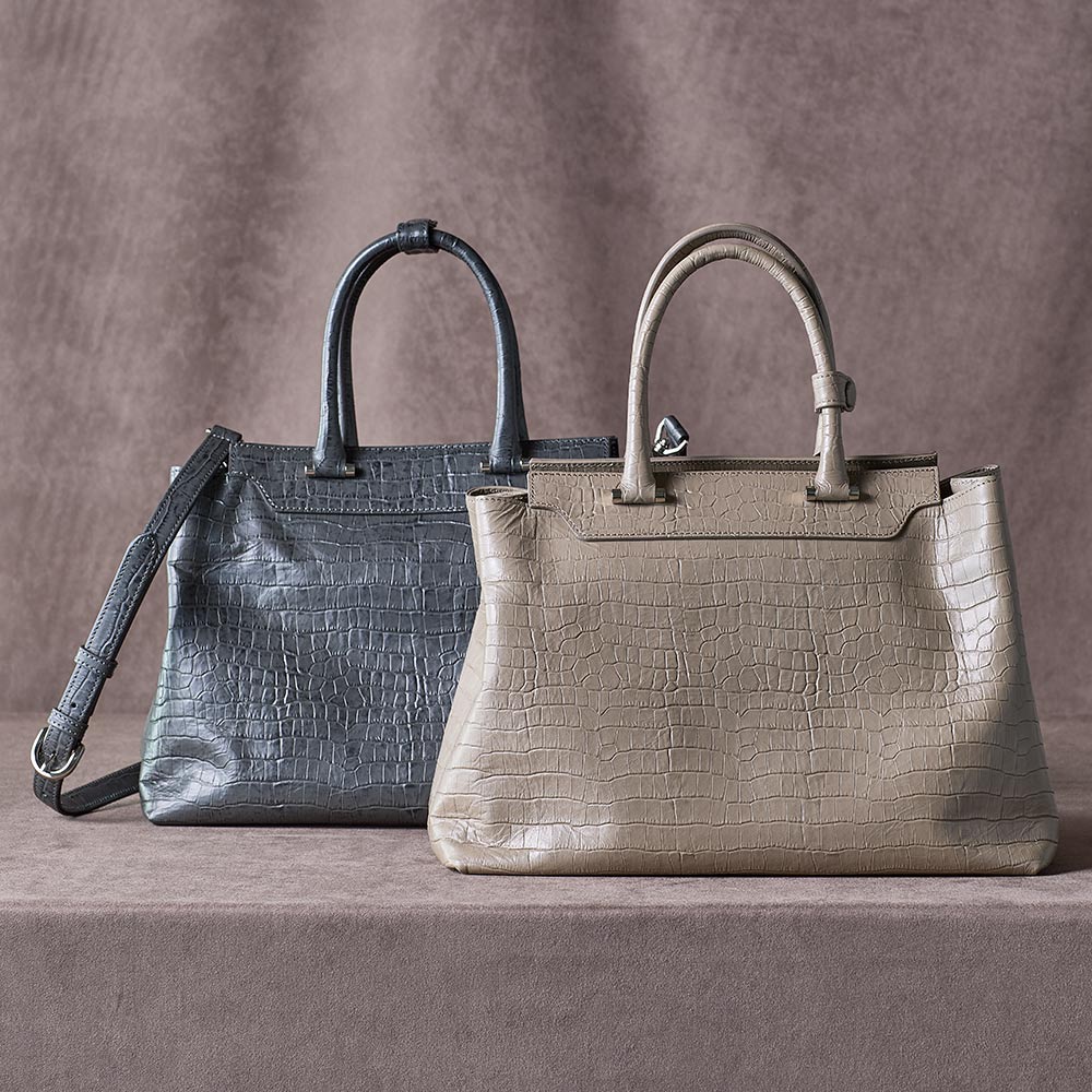 NAGATANI/ナガタニ クロコ型押し 2WAY バッグ レザーバッグ 革バッグ バッグ 125201