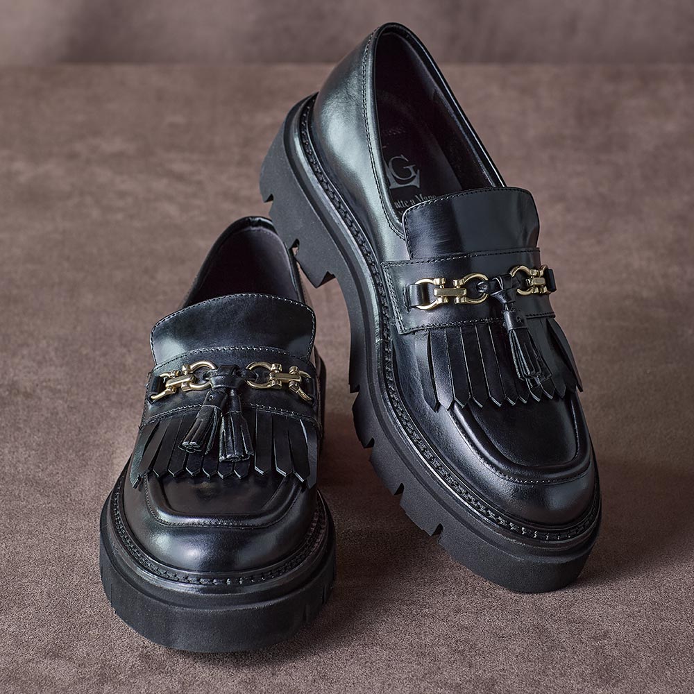 Luca Grossi/ルカグロッシ ビット付き キルトローファー（イタリア製） ローファー ドライビングシューズ スリッポン パンプス サンダル 125202