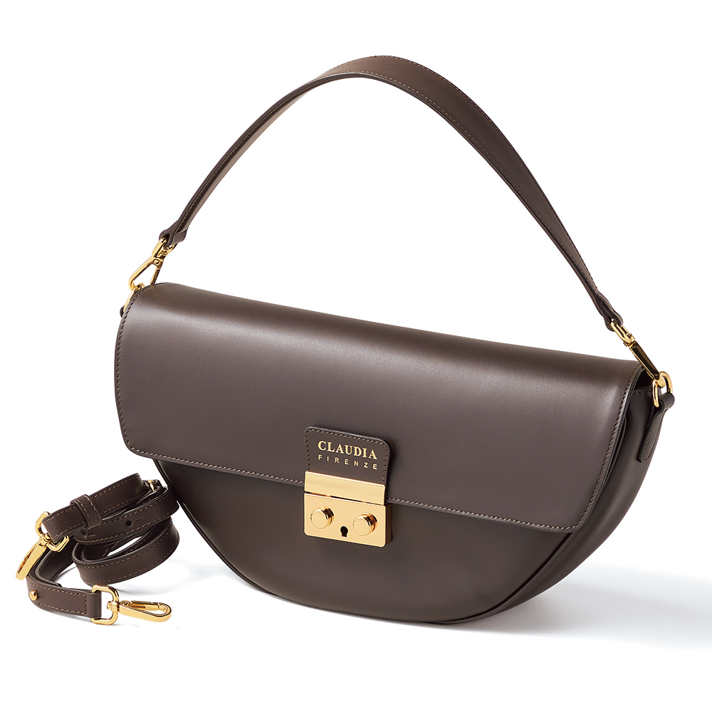 CLAUDIA/クラウディア 金具デザイン ショルダーバッグ(イタリア製) レザーバッグ 革バッグ バッグ 125205