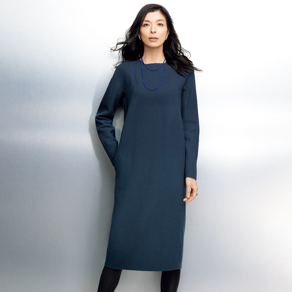 「NIKKE」 ウールダブルクレープ ワンピース マキシワンピース ロングワンピース ワンピース 125402