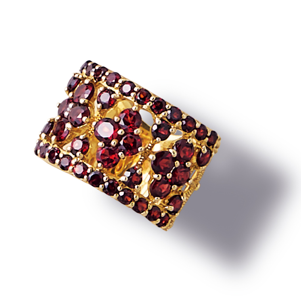 ROKUZAN/碌山 SV ガーネット ボリュームリング シルバー製 ジュエリー アクセサリー 126209