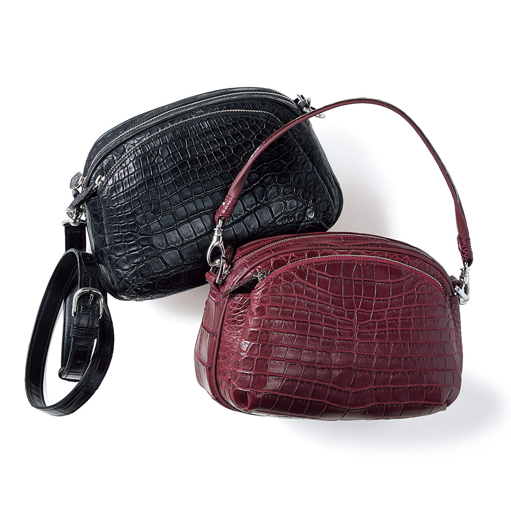 Laquju/ラクジュ クロコダイル 2WAY バッグ レザーバッグ 革バッグ バッグ 128005