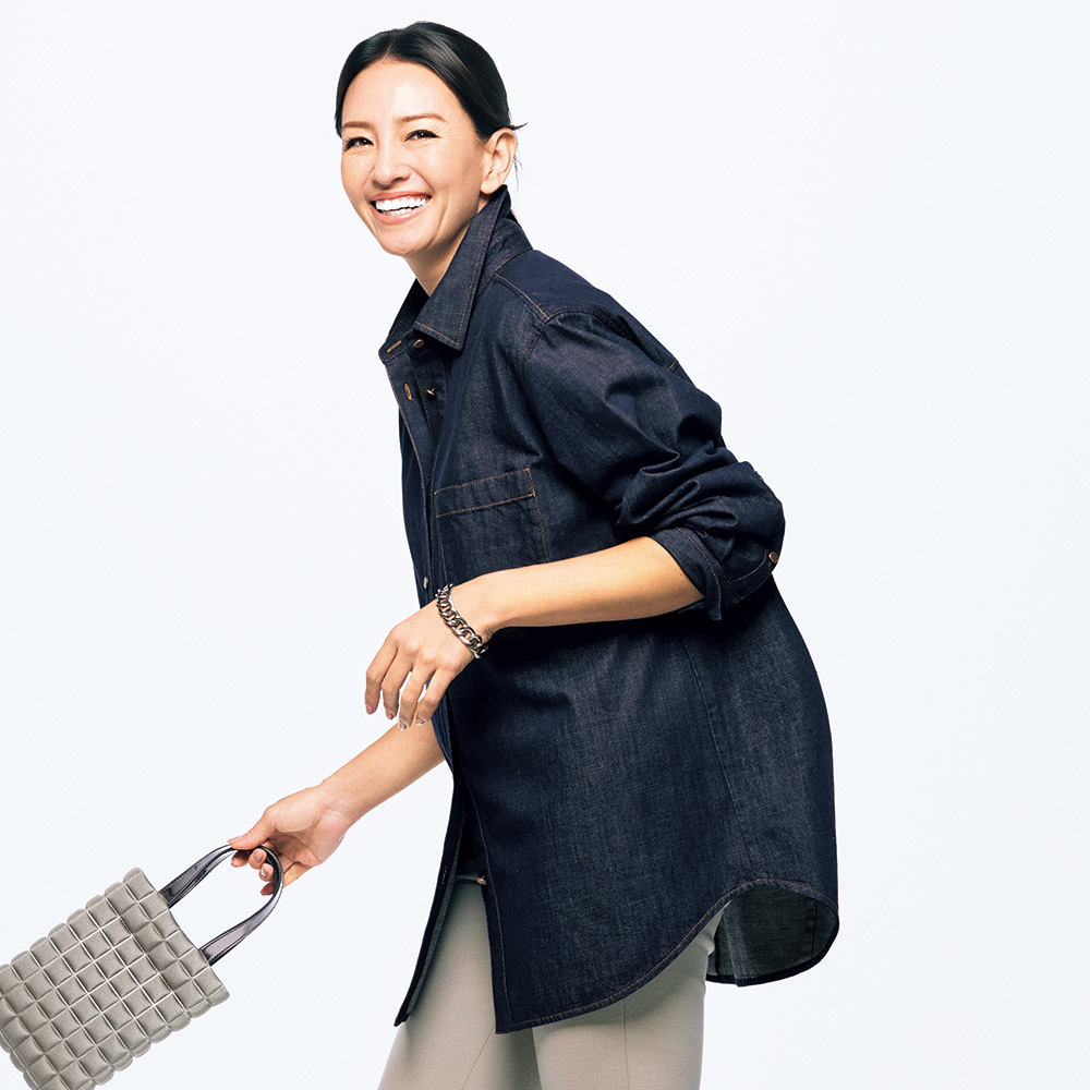 コクーンフォルム デニム シャツチュニック 通販 - ディノス