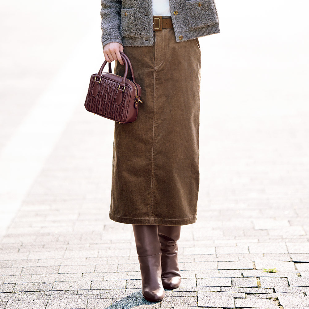 コットン混 コーデュロイ タイトスカート タイトスカート スカート 128803