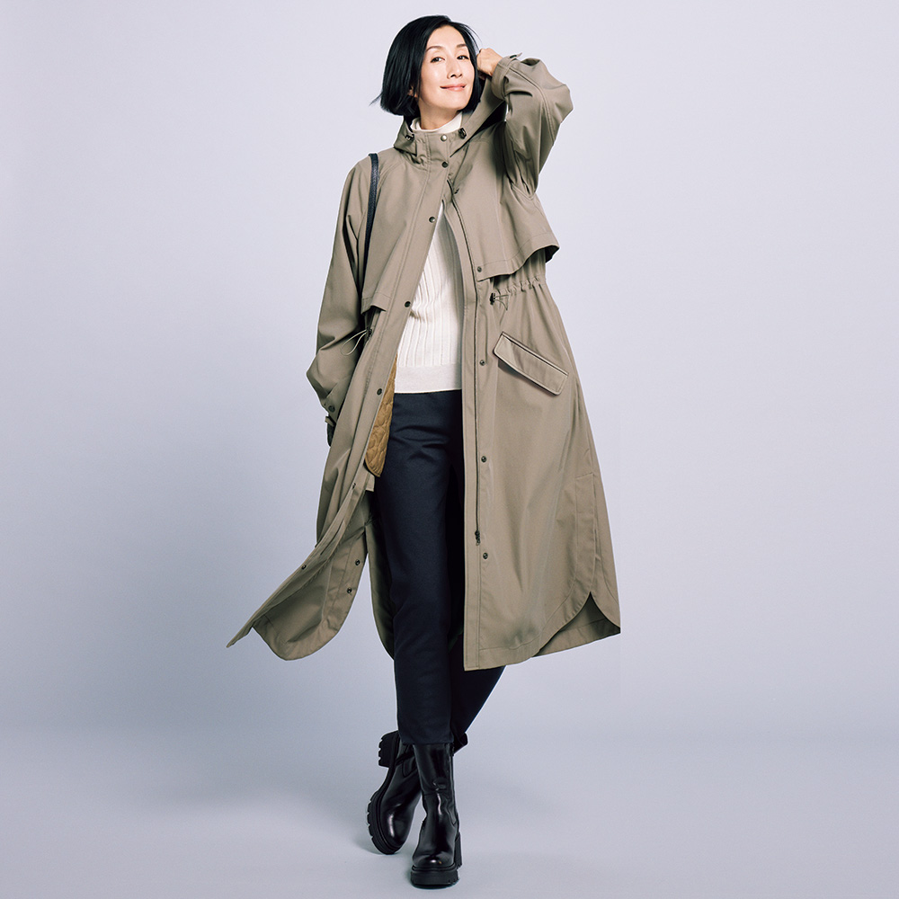 キルトライナーベスト付き はっ水 コート ロングコート コート 128901