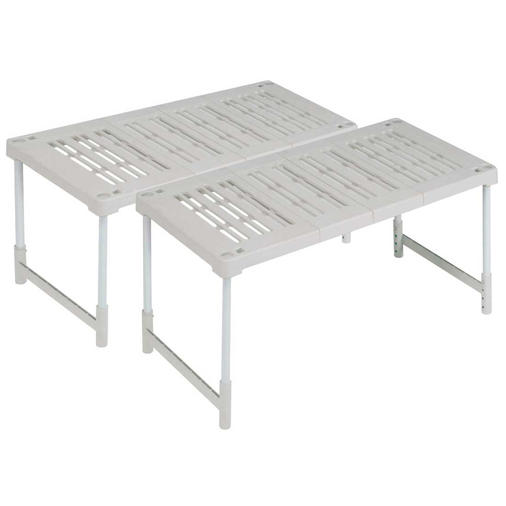 ピタッと伸縮式!押し入れラック ロータイプ2台セット 押入れ クローゼット収納 衣類収納 959746