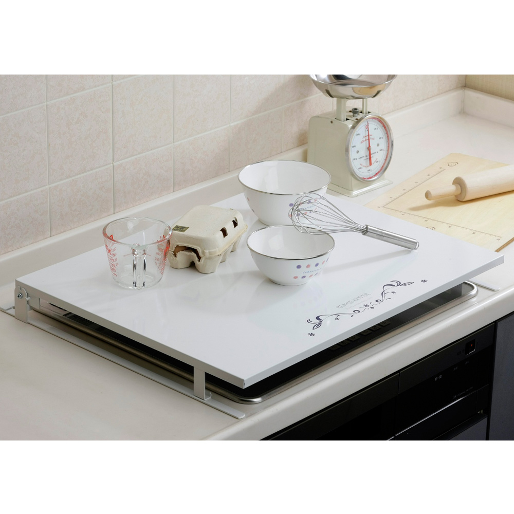 ビルトインコンロカバー台幅60cm コンロ周り収納 キッチン用品収納 959714