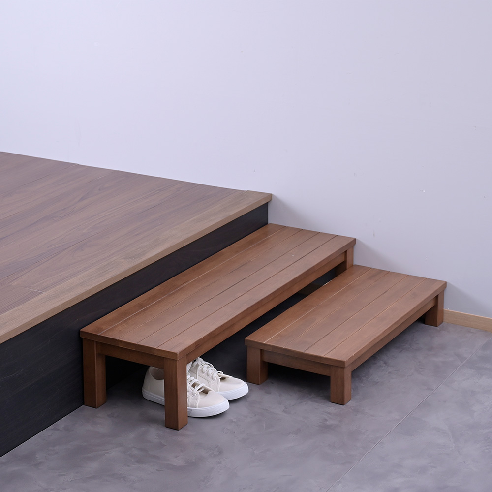 ≪幅150cm≫天然木玄関ふみ台(ハイタイプ) ステップツール 生活雑貨 便利グッズ 959741