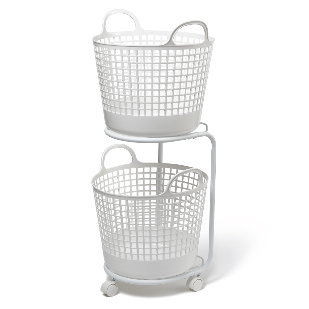 キャスター付きランドリーバスケット ランドリー 洗濯かご トイレ 洗面所 ランドリー収納 967814