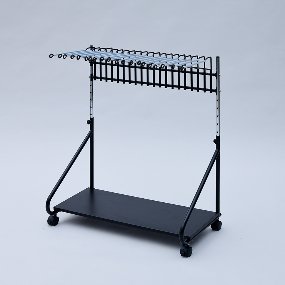 ≪ワイド≫棚付きスラックスハンガー ハンガーラック パイプハンガー 衣類収納 967902