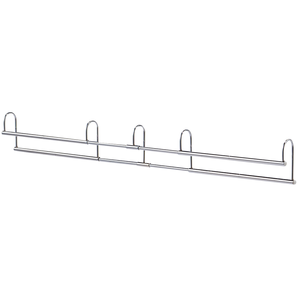 伸縮式収納力大幅アップハンガー 幅90-120cm 衣類ハンガー スカート スラックスハンガー 衣類収納 967916