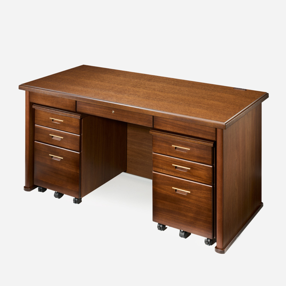 【送料ディノス負担】日本製プレジデントデスク 両袖 オフィス 事務 書斎机 机 送料無料 968018