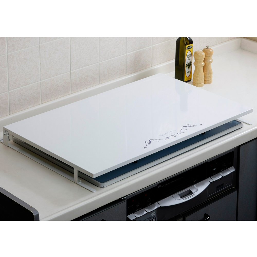 ビルトインコンロカバー台 幅75cmコンロ用 コンロ周り収納 キッチン用品収納 967710