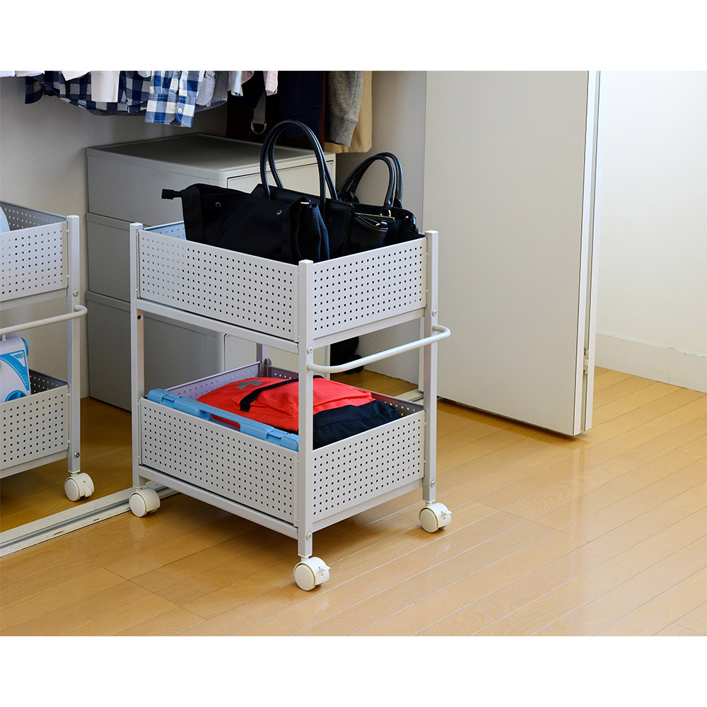 ≪幅38cm≫クローゼット収納ワゴン 収納ボックス 小物収納 フリーボックス 967914