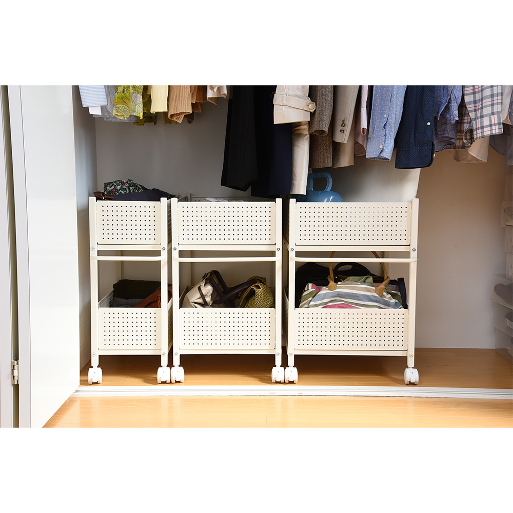 ≪幅26cm≫クローゼット収納ワゴン 収納ボックス 小物収納 フリーボックス 968312