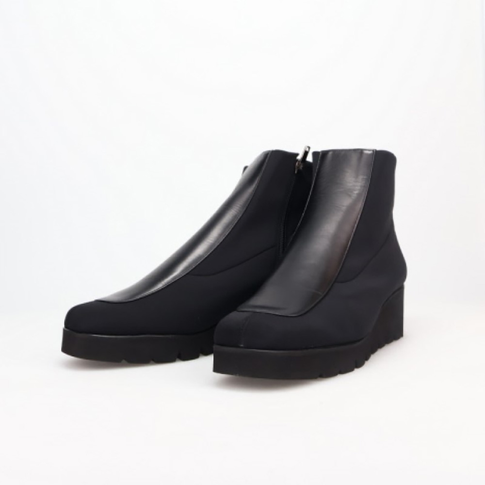 ミスキョウコ 4E はっ水 牛革ストレッチブーツ レインブーツ レインシューズ 傘 レイングッズ M70202