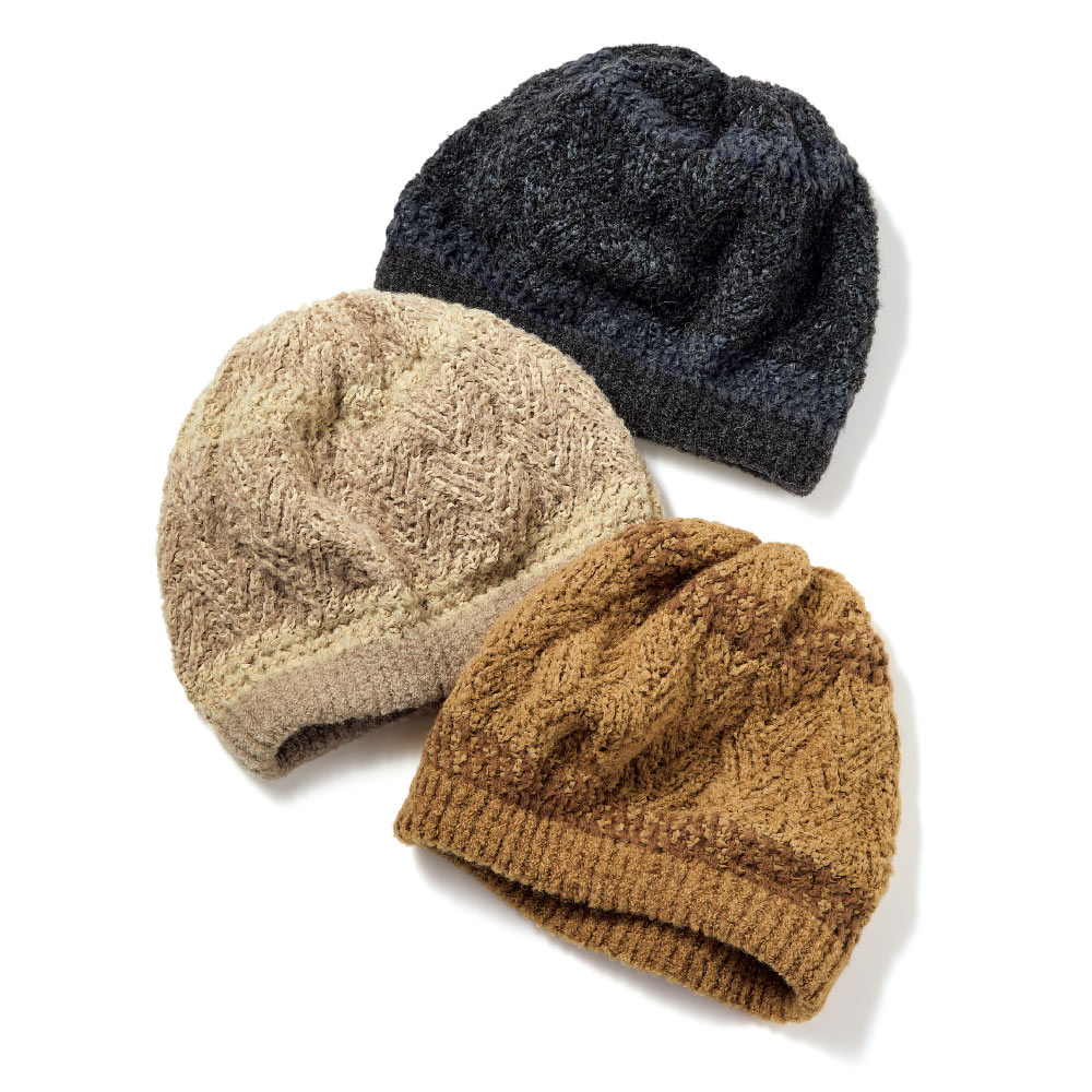 ベル・モード アルパカ混 ニット帽子 ニット帽 キャスケット M70205