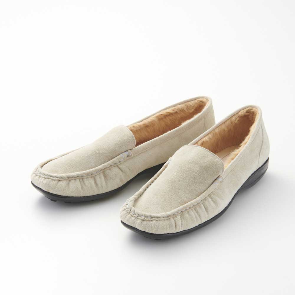 AQUALEATHER（R）/アクアレザー ふわふわボアモカシン コンフォートパンプス シューズ スニーカー コンフォートシューズ M70901