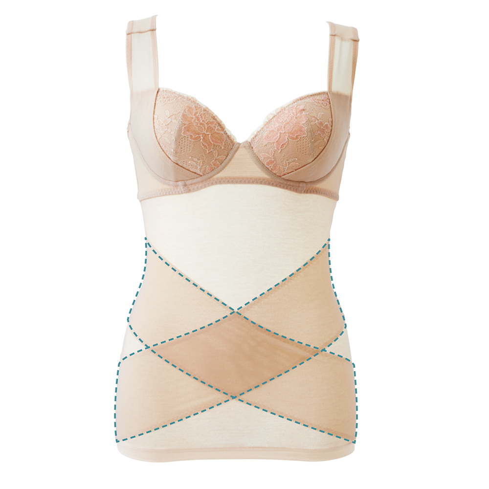 姿勢インストラクター ウォームシェイプ 補整ブラジャー ブラキャミ ボディスーツ 補整下着 シェイプインナー M71203