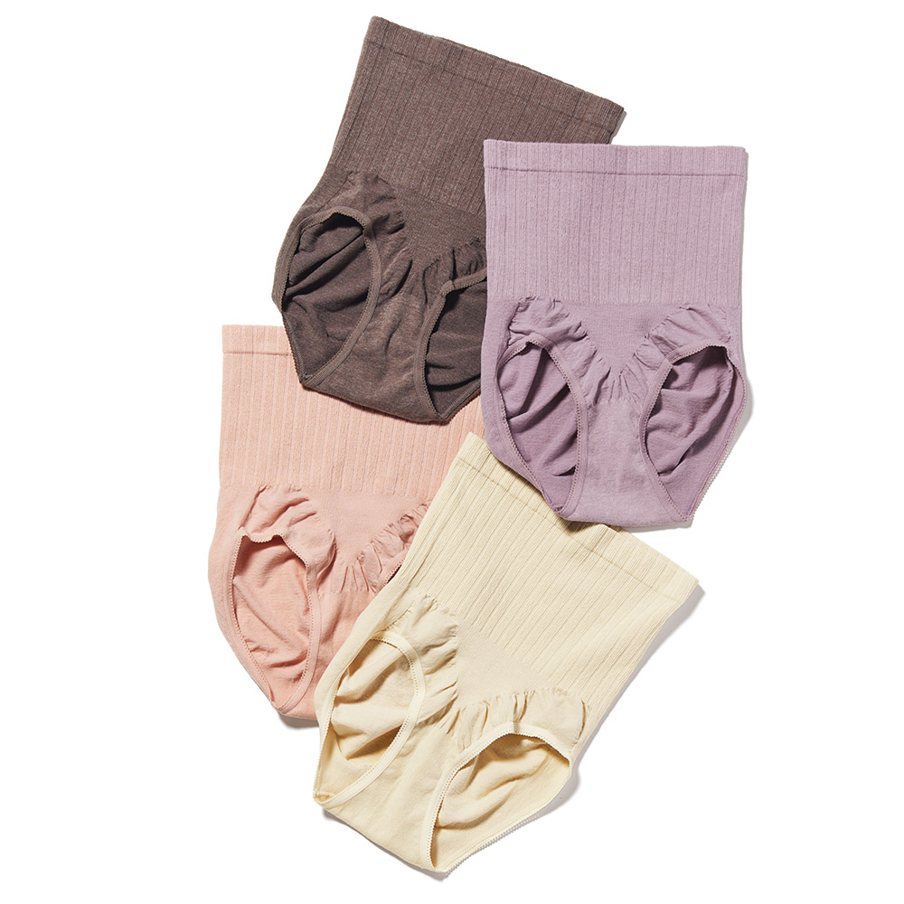 CICA(シカ)加工腹巻付 すっぽりショーツ4色組 機能性ウェア インナー 雑貨 M72902