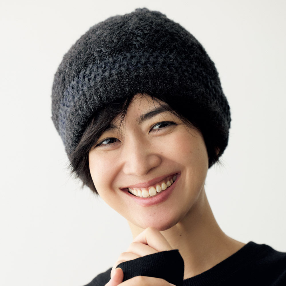 vonsonoのウール・アルパカ混フード型ニット帽 vonsonoのウール・アルパカ混フード型ニット帽 vonsonoのウール