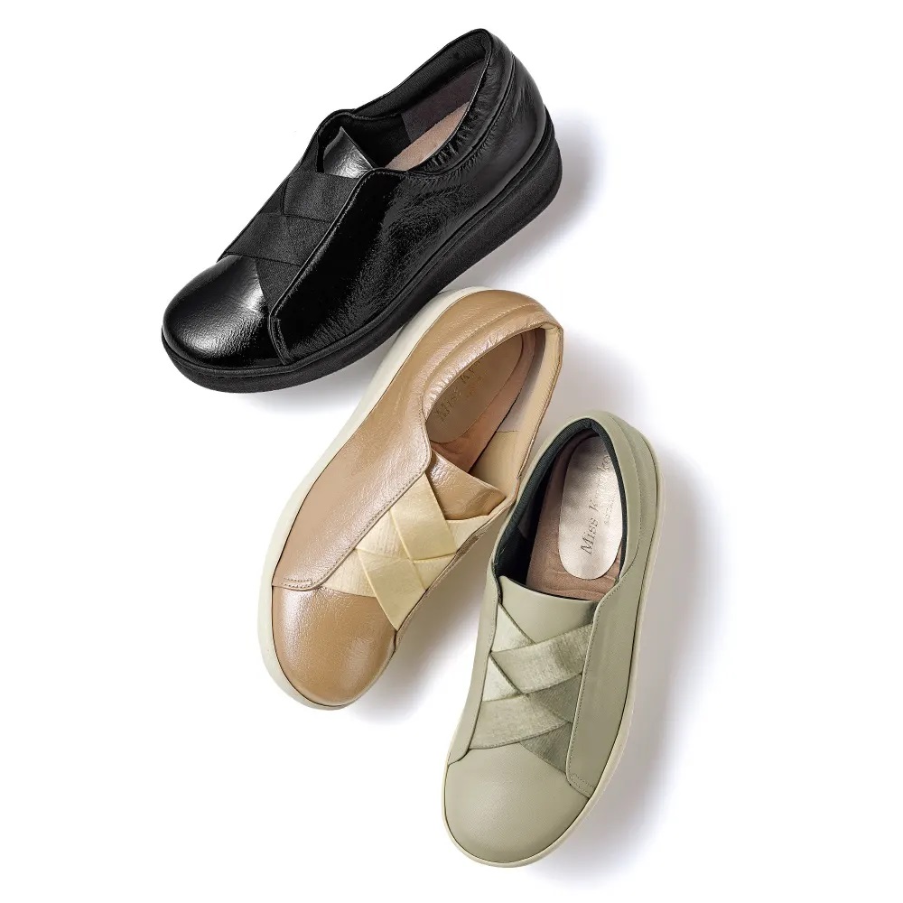 Miss Kyouko/ミスキョウコ 4E クロスゴム オパンケ スニーカー(はっ水) コンフォートパンプス シューズ スニーカー コンフォートシューズ M73801