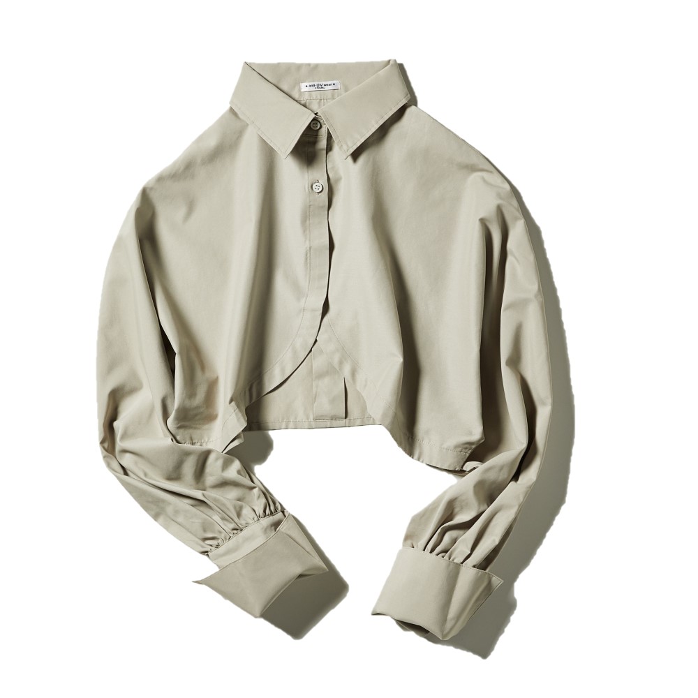 EPOCHAL/エポカル UVカット 襟付き パフスリーブロングカフスシャツ 機能性ウェア インナー 雑貨 M81204