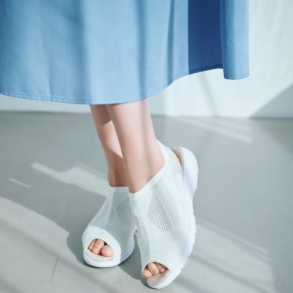 RakkuRakku/ラックラック ニットフィット サンダル コンフォートパンプス シューズ スニーカー コンフォートシューズ M82103