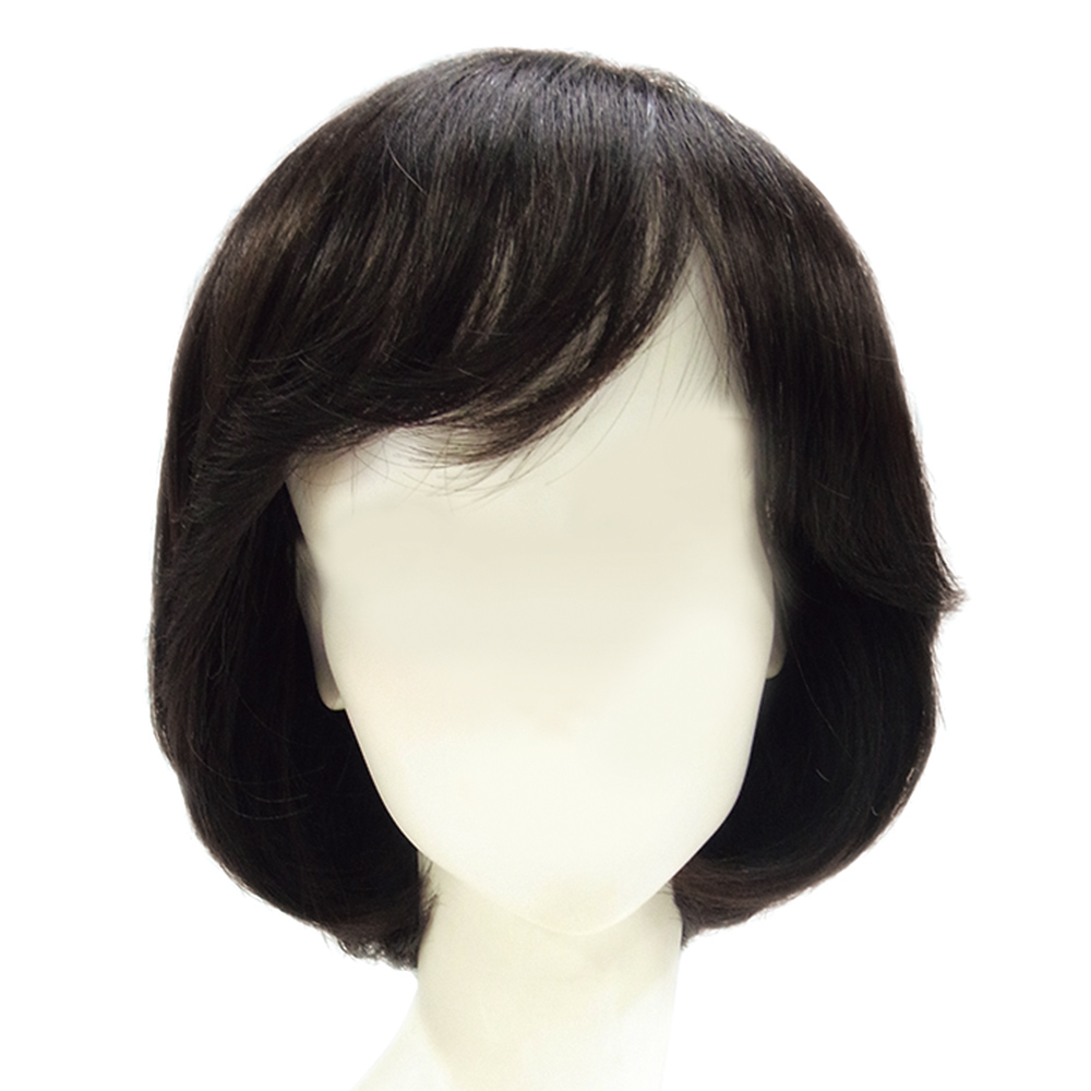 人毛100%フルウィッグ エレガントボブ ウィッグ ヘアケア M84903