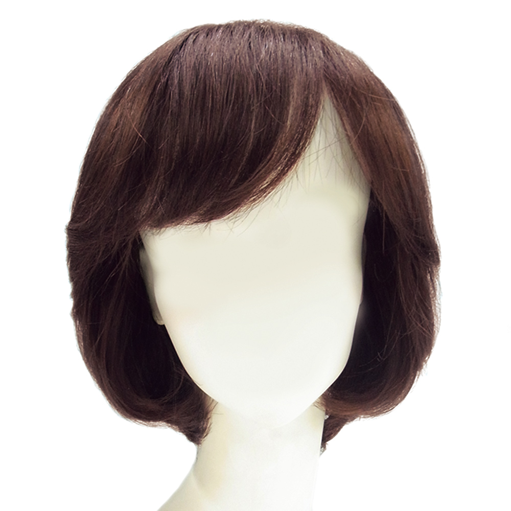 人毛100%フルウィッグ エレガントボブ ウィッグ ヘアケア M84903