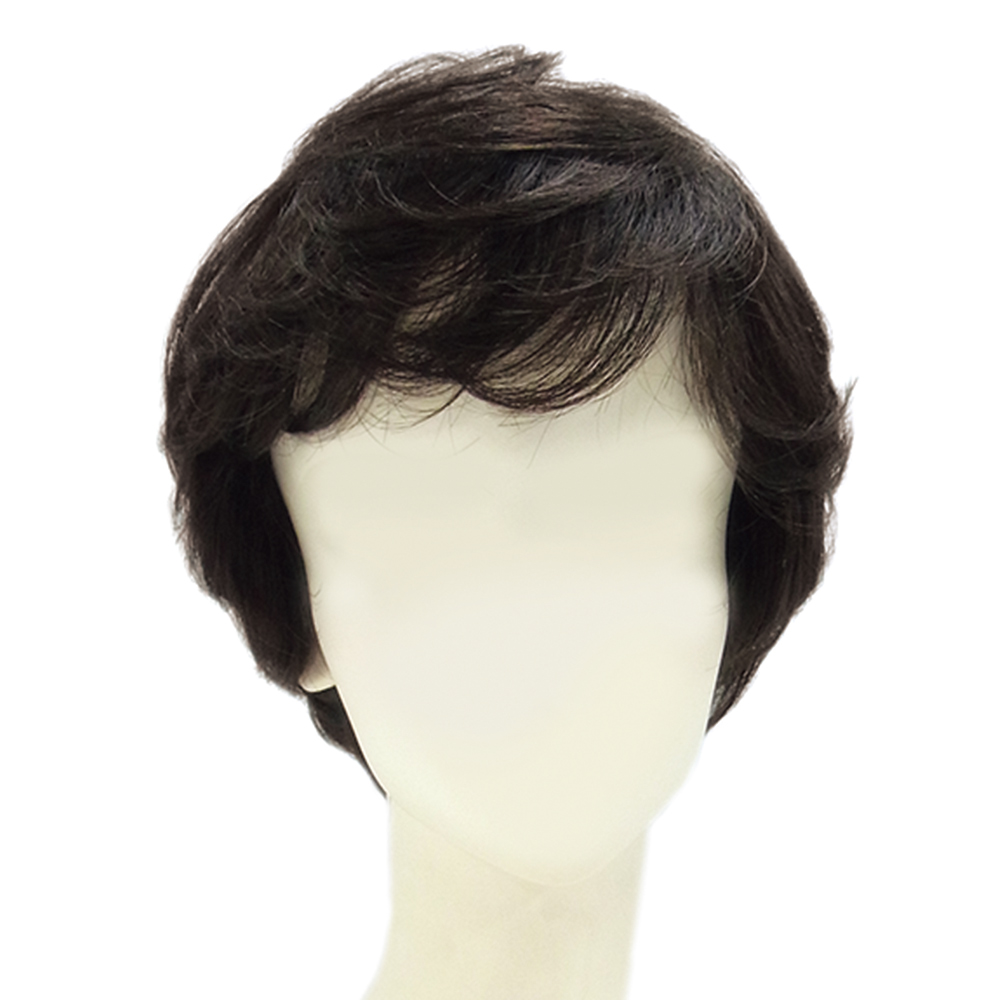 人毛100%フルウィッグ ナチュラルショート ウィッグ ヘアケア M84904