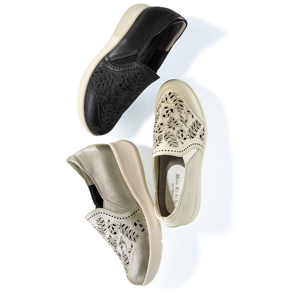 Miss Kyouko/ミスキョウコ 4Eボタニカルカットワークシューズ スニーカー コンフォートシューズ M82304