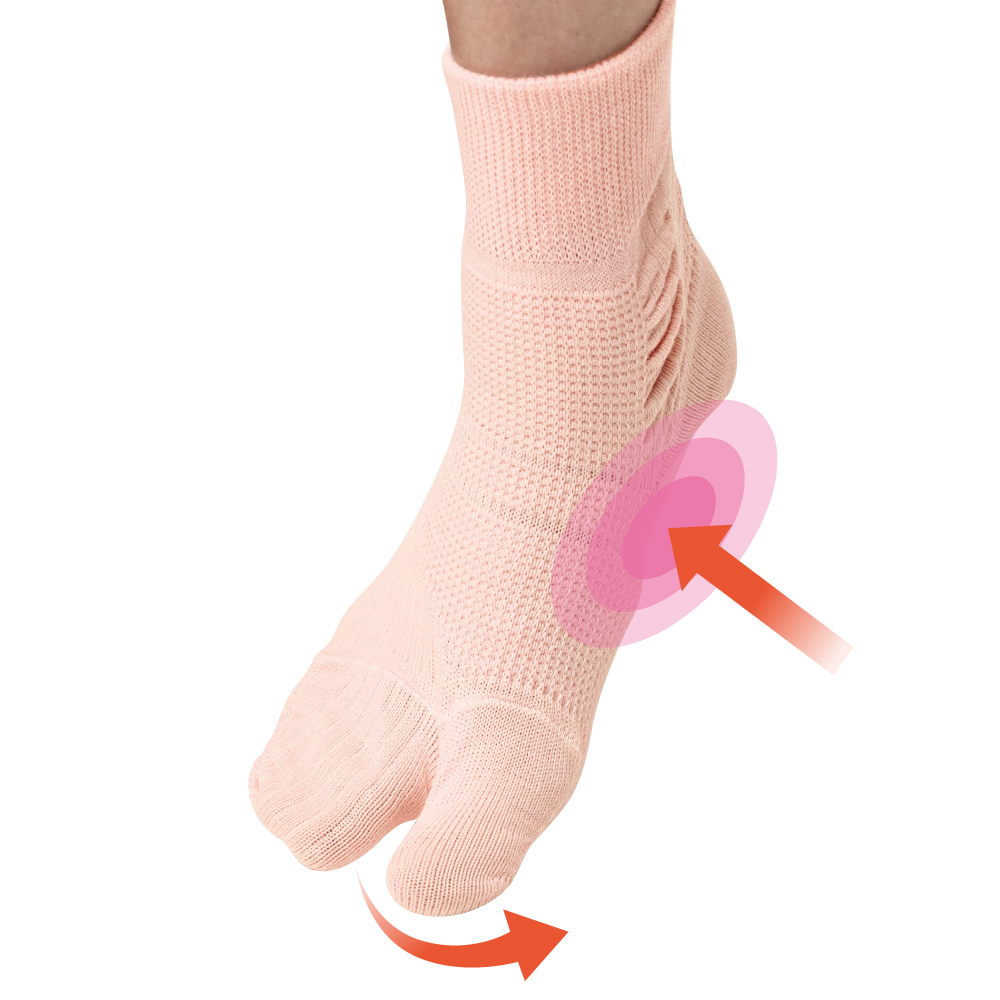 アゼタック 外反母趾対策くつ下 ミドル丈 機能性ウェア インナー 雑貨 M80704