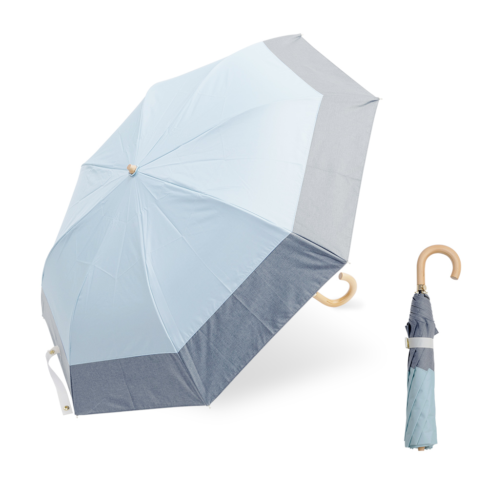 V&A モリス いちご泥棒 ジャカード生地晴雨兼用傘 折りたたみ傘