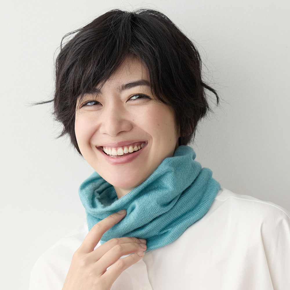 シルク100％起毛 UVネックカバー マフラー スヌード ストール スカーフ M24001