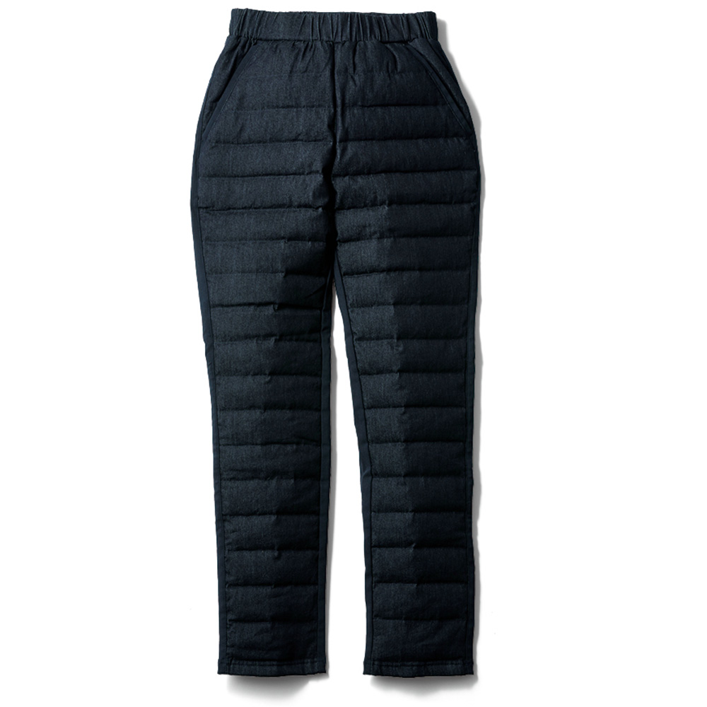 タイツいらずの前身ダウンパンツ(デニム調) 機能性ウェア インナー 雑貨 M28203