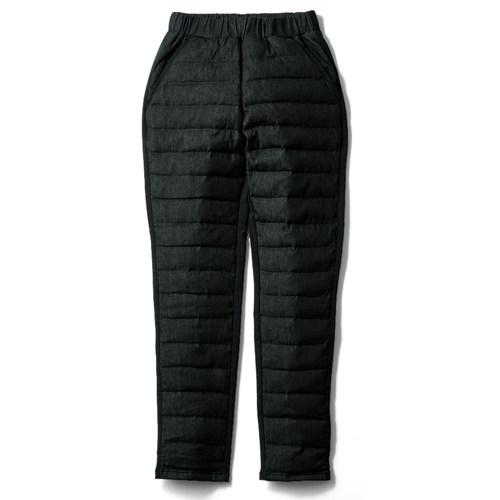 タイツいらずの前身ダウンパンツ(デニム調) 機能性ウェア インナー 雑貨 M28203