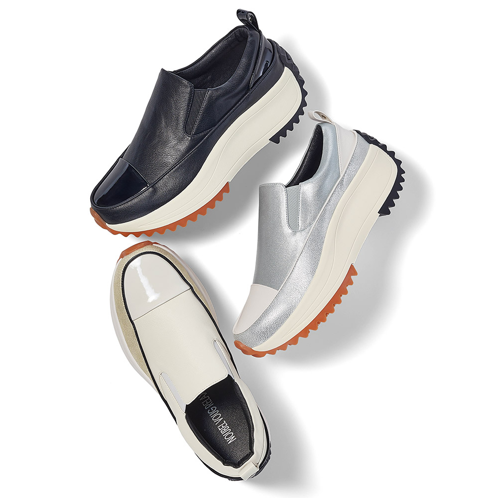 ヌーベルヴォーグ リラックス 厚底切替 スリッポン コンフォートパンプス シューズ スニーカー コンフォートシューズ M28304