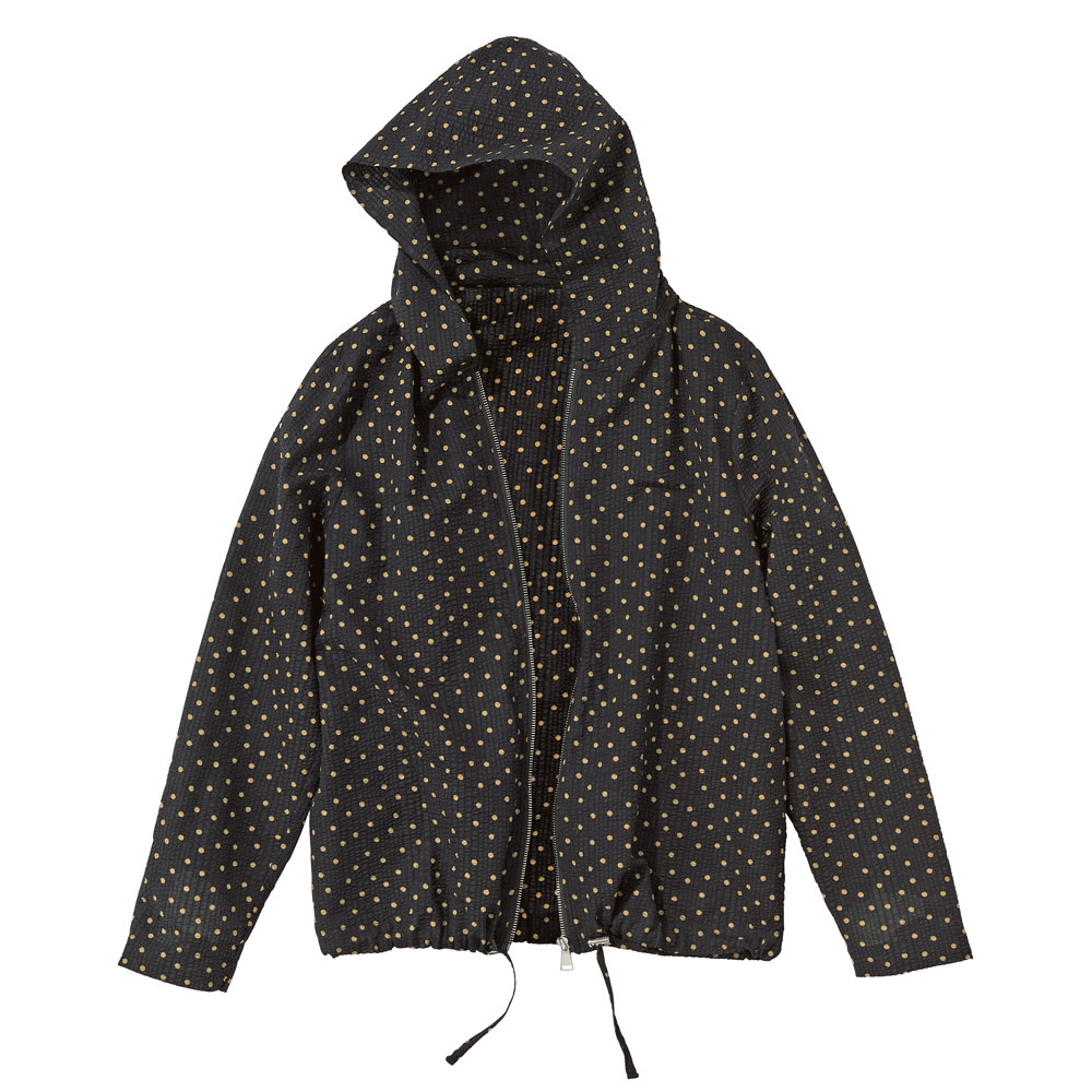 UVカット コットンシアサッカー ドット柄 ジップパーカー UV対策ウェア UV 紫外線対策 177101