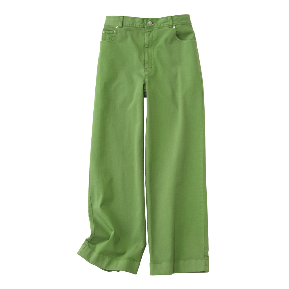 リヨセル混 カラーデニム ストレッチ ワイドパンツ ワイドパンツ パンツ 177603