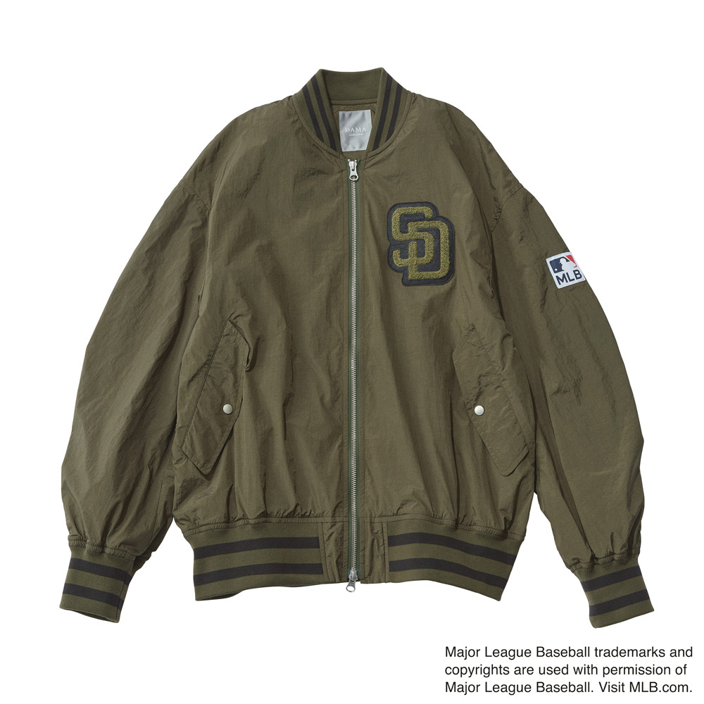 MLB はっ水 高密度タフタ ワッペン付き スタジアムジャンパー ブルゾン ジャケット 178001