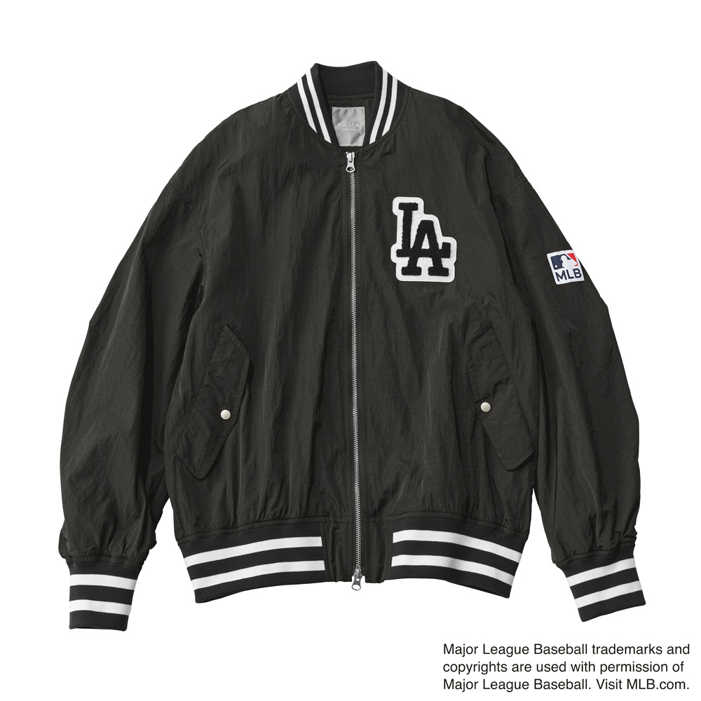 MLB はっ水 高密度タフタ ワッペン付き スタジアムジャンパー ブルゾン ジャケット 178001