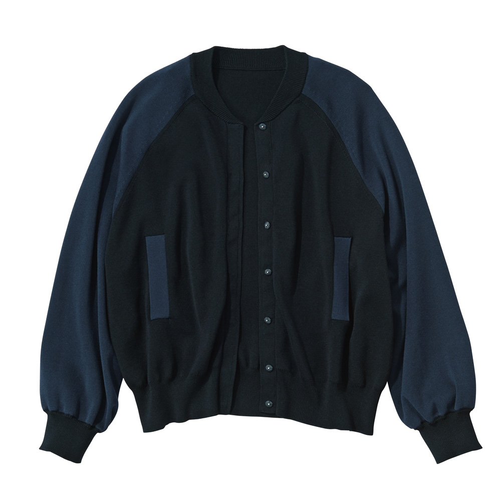 ATSURO TAYAMA/アツロウ タヤマ 配色ニットブルゾン ニットジャケット ニットコート ニット セーター 178201